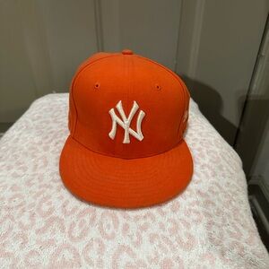 New Era Men’s Orange New York Yankees Cap 59Fifty 7 3/8